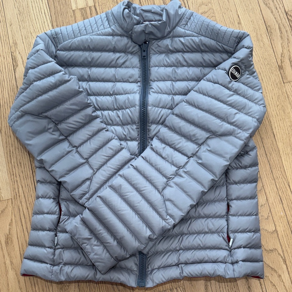 Colmar Silver and Red Quilted Jacket